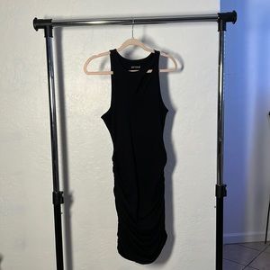 Express - S Ruched Sleeveless Black Dress